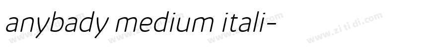 anybady medium itali字体转换